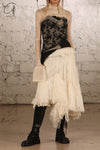 marc le bihan silk skirt 25302 E23 off-white